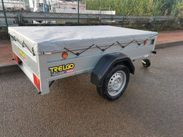Remolque para equipaje TRELGO con rueda jockey y lona plana