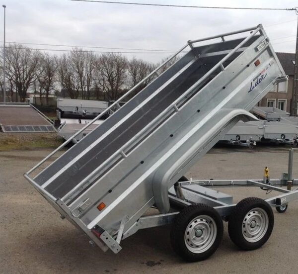 Remolque basculante de alta resistencia Lider, PTAC 1500 kg, ejes dobles con freno nuevos