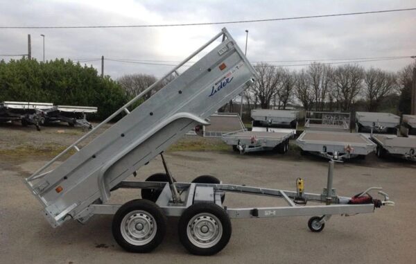 Remolque basculante de alta resistencia Lider, PTAC 1500 kg, ejes dobles con freno nuevos